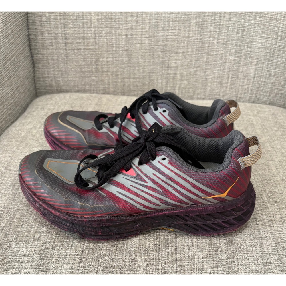 Hoka One One Speedgoat 4 Trail Running Shoes Womens 6.5 Cherry Mahogany 1106527
